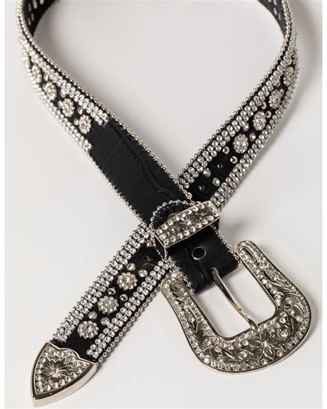 ladies bling belts|More.